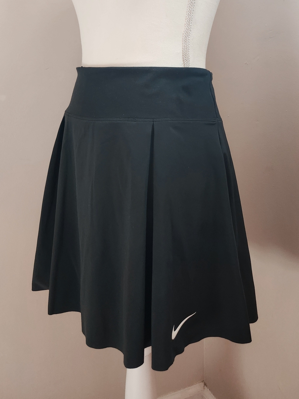 Nike Black Pleated Athletic Skirt with Swoosh